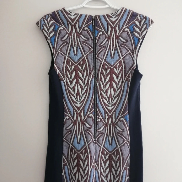 Anthropologie HD in Paris Cleo Jacquard Colourblock Sheath Midi Dress Small - Picture 8 of 16